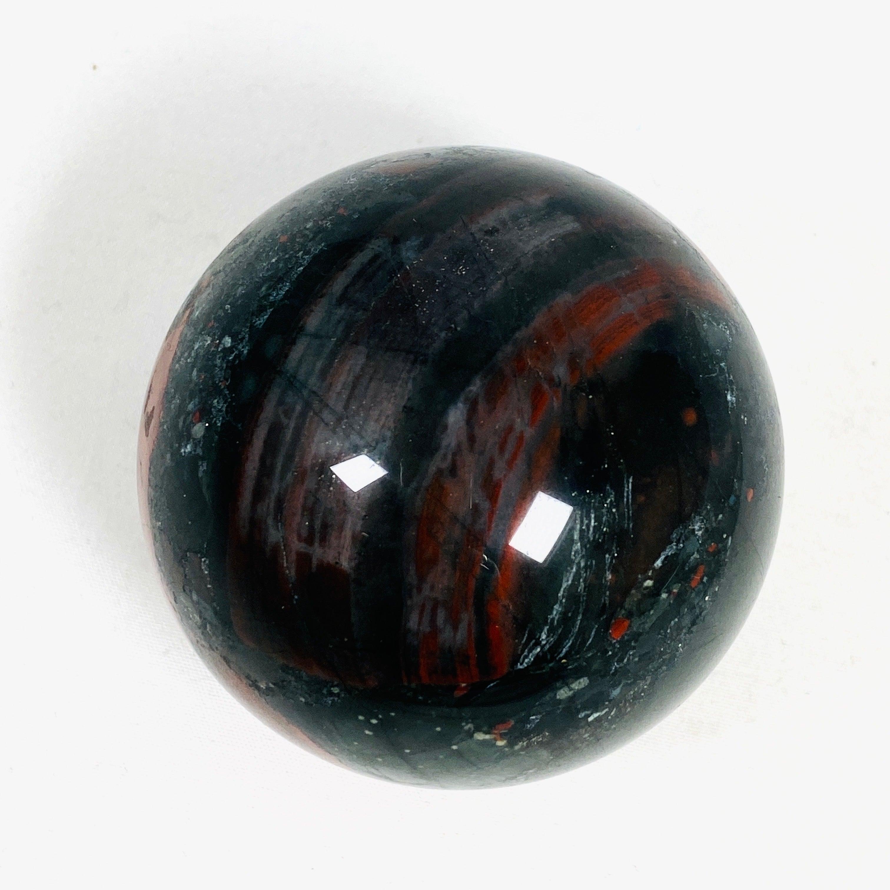 African Bloodstone Sphere ABS 5 - Natural Healing Crystal Ball for Meditation, Chakra Balancing & Home Decor - Perfect for Yoga, Reiki & Spiritual Gifts