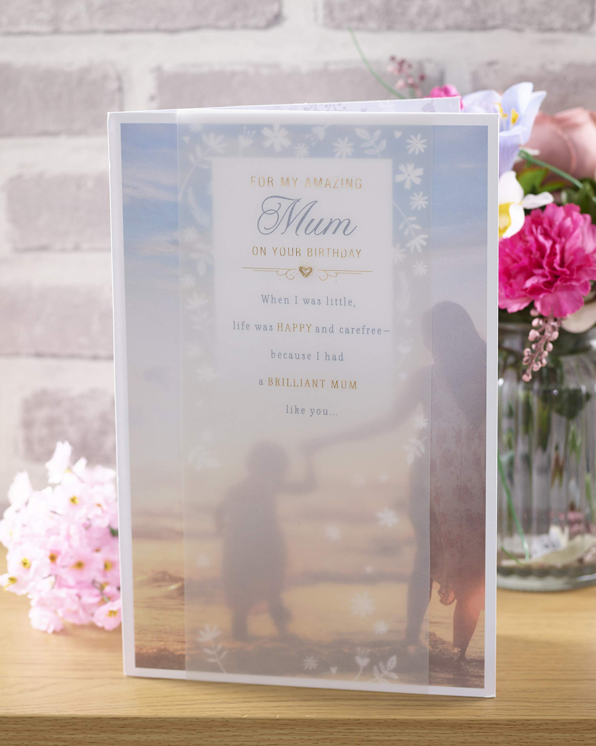 Heartfelt Mum Birthday Card with Lovely Verse - Sentimental Mother's Day & Birthday Gift for Amazing Mom - Perfect for Her Special Day (Home Decor, Keepsake, Gift Box)