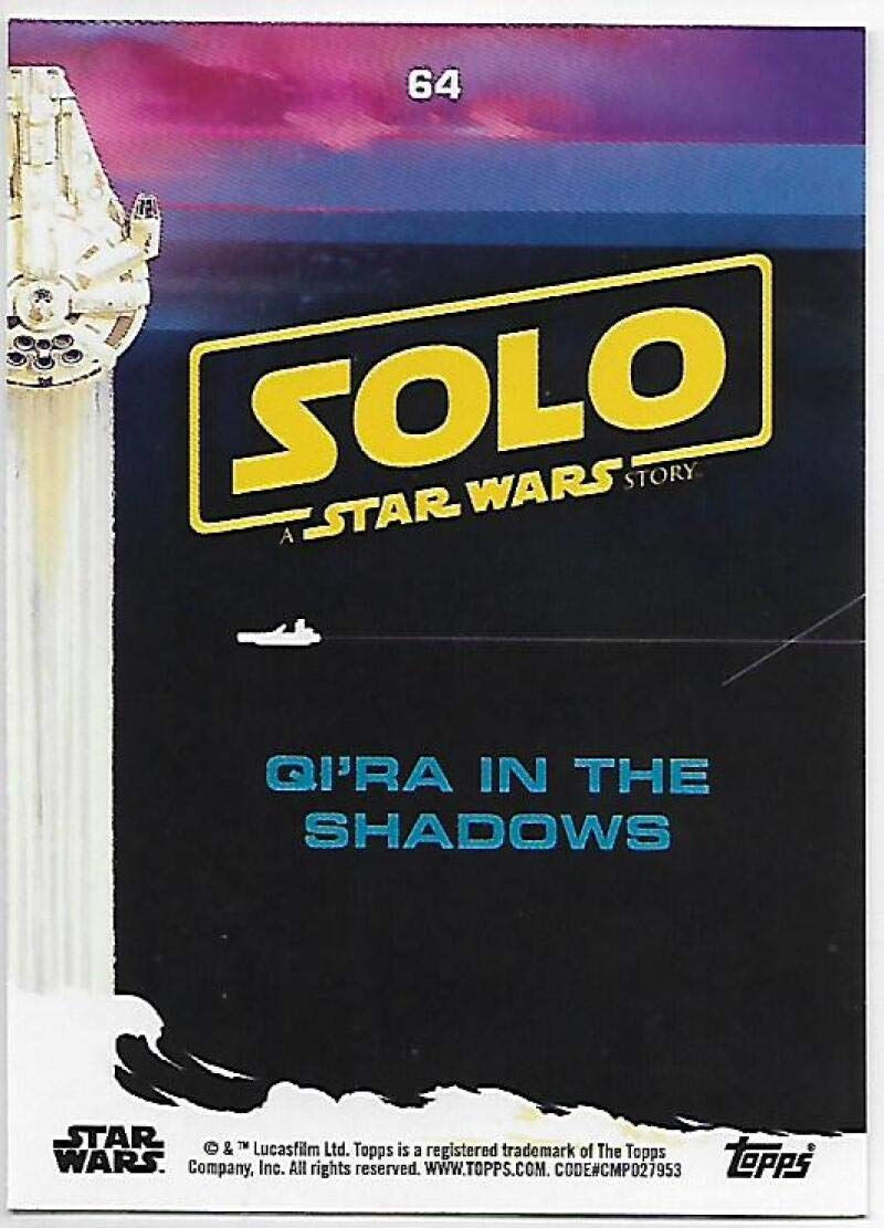 2018 Topps Solo: A Star Wars Story Trading Card Green #64 Qi'ra in the Shadows - Rare Collectible Star Wars Memorabilia for Fans & Card Collectors - Perfect for Display, Trading & Investment