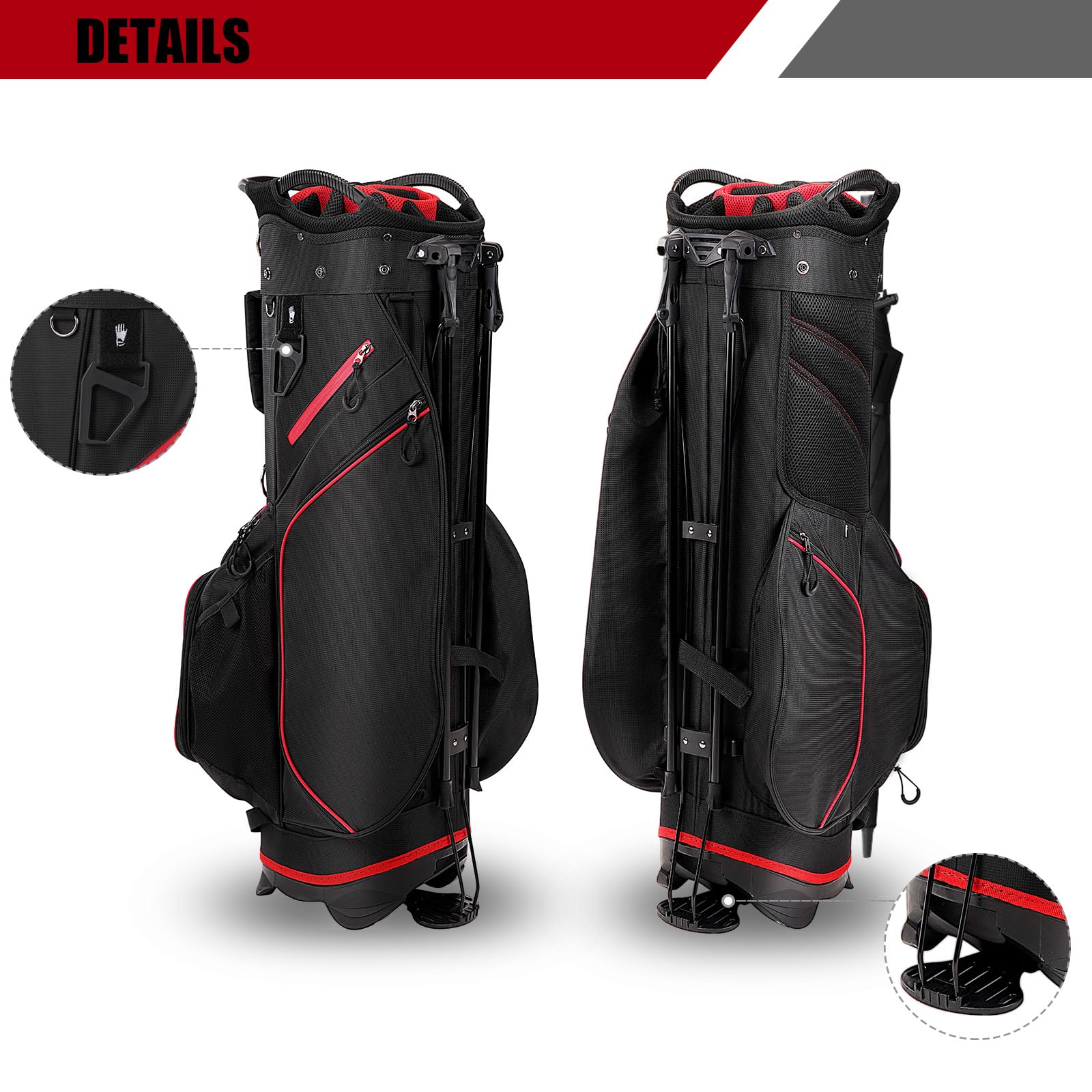 **Lightweight 14-Way Golf Stand Bag for Men - Navy Blue, 6LB Portable Golf Bag with Dust Cover & Comfortable Strap - Perfect for Walking or Riding on the Course**