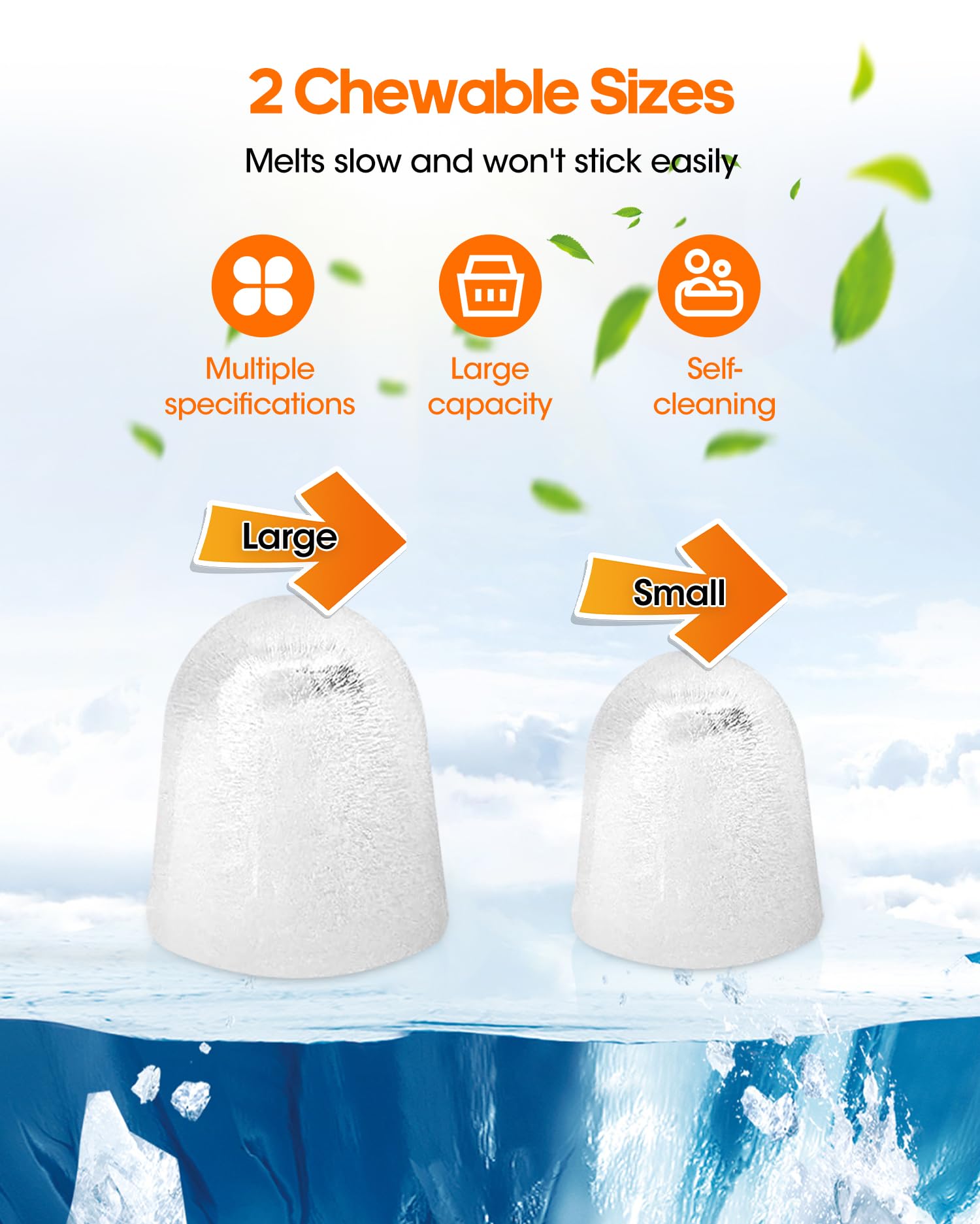 Smart Ice Maker Countertop - 33 lbs/Day, 9 Cubes in 6 Mins, Self-Cleaning Compact Wi-Fi Ice Machine with App Control, 2 Sizes Bullet Ice Makers for Home, Kitchen, Camping, RV & Office Use