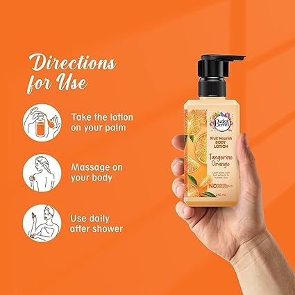 Tangerine Orange Body Lotion with Natural Vitamin C - Hydrating & Nourishing for All Skin Types | Silicone-Free, Paraben-Free, Mineral Oil-Free | Perfect for Dry Skin Care & Daily Moisturizing