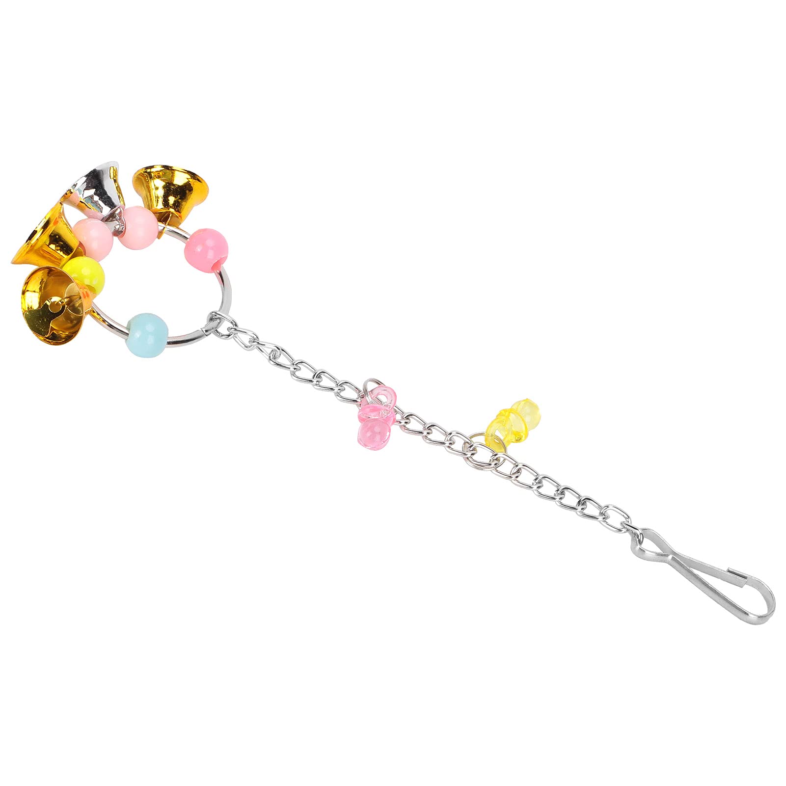 Durable Hanging Swing Bells Bird Toy - Bite-Resistant Chew Toy for Parrots, Cockatiels & Small Birds - Perfect for Cage Enrichment & Playtime