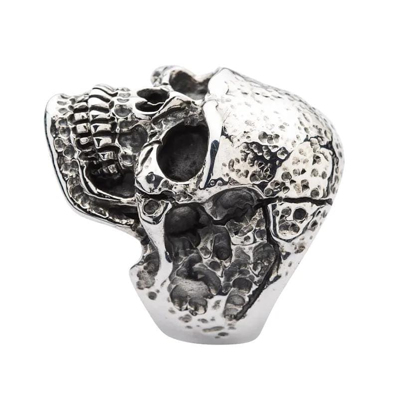 Tough Men's 925 Sterling Silver Skull Ring for Men - Gothic Punk Jewelry, Biker Accessory, Perfect for Halloween & Rock Fashion