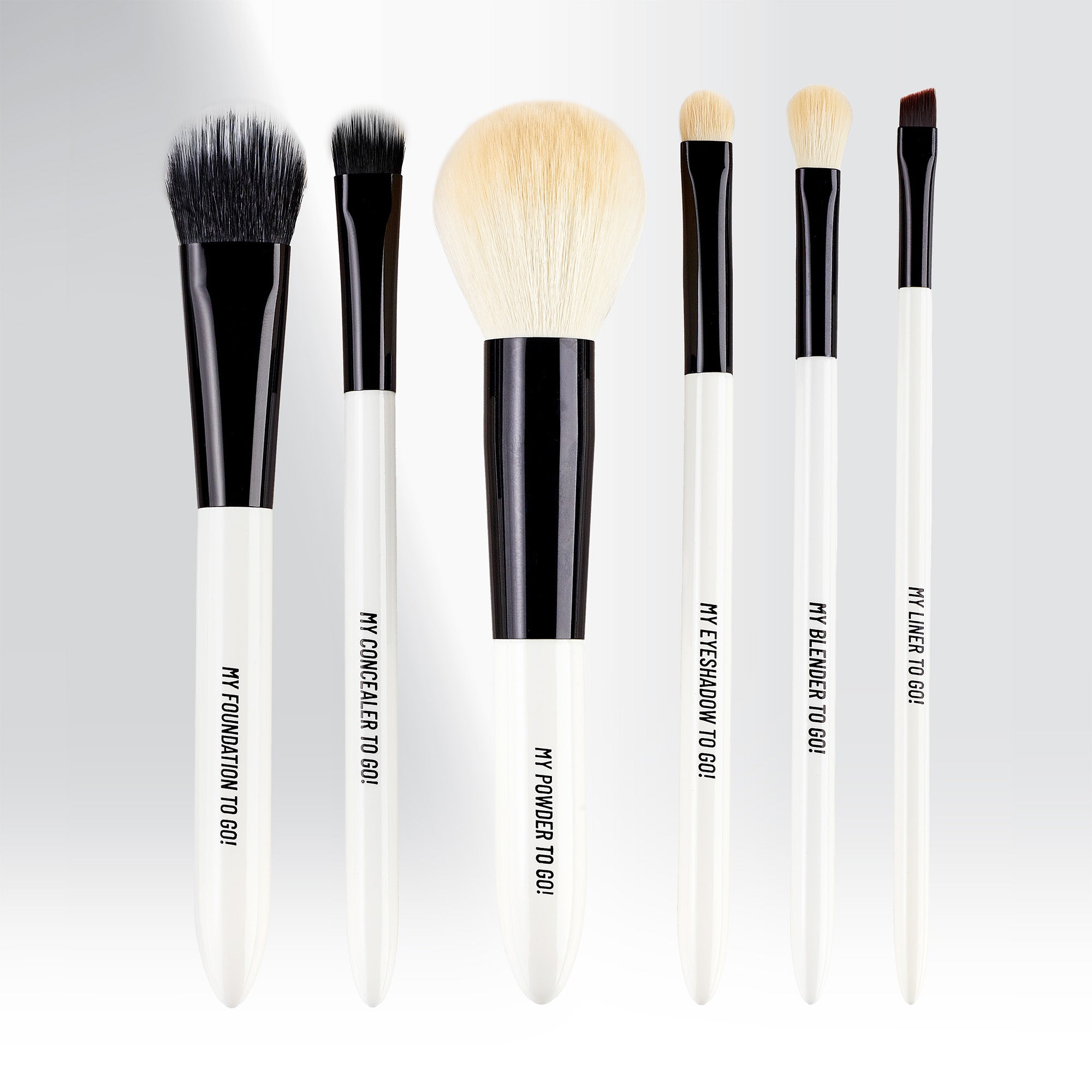 Premium MYKITCO TO GO! Travel Brush Set - Portable Makeup Brushes for On-the-Go Beauty | Perfect for Travel, Gym & Touch-Ups