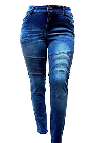 Jd Moto Biker Y1648 Blue Jeans