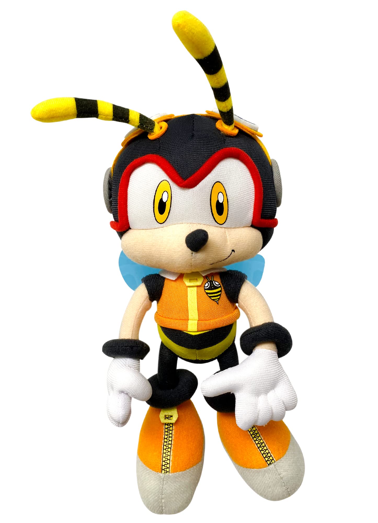 GE Animation GE52680 Eastern Sonic The Hedgehog Charmy Plush Stuffed Animal Toy - 8.5 Inch Multi-Colored Collectible - Perfect for Kids' Gifts, Bedroom Decor & Sonic Fans Collection