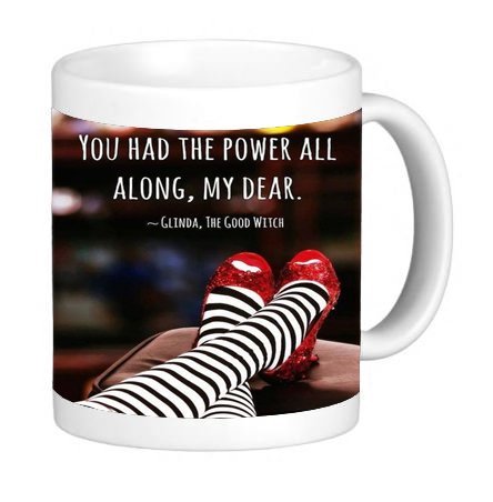 Trendy Red Shoes Design Ceramic Coffee Mug - 11oz Inspirational Quote Tea Cup for Office, Home, or Gift