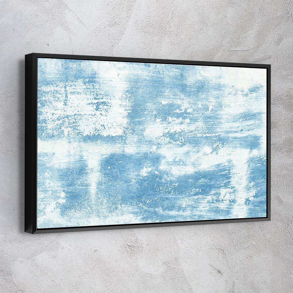 Abstract Marble Modern Canvas Wall Art Print - Trendy Office & Home Decor - Ready to Hang 36x24 Inches - Black Framed Motion Design - Made in USA - Perfect for Living Room, Bedroom or Workspace