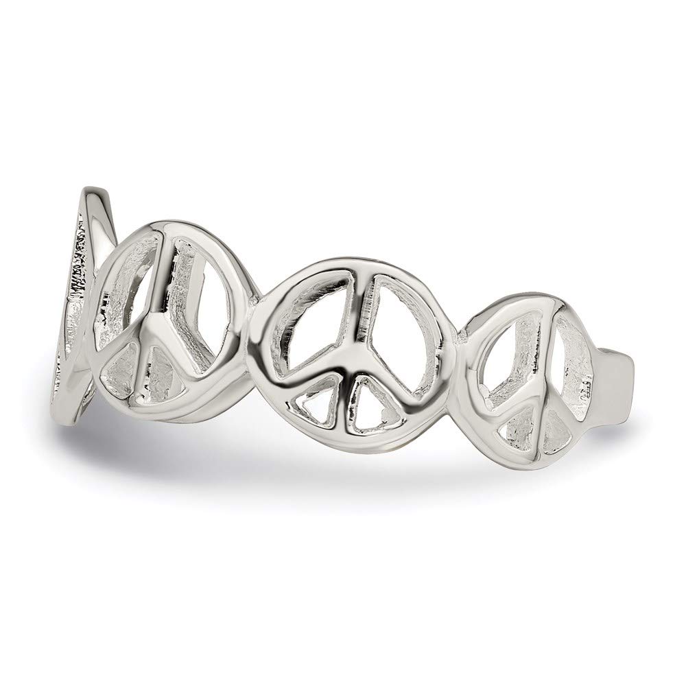 925 Sterling Silver Peace Ring for Women - Elegant Dainty Jewelry Gift for Her, Perfect for Anniversary, Birthday, Valentine's Day & Everyday Wear