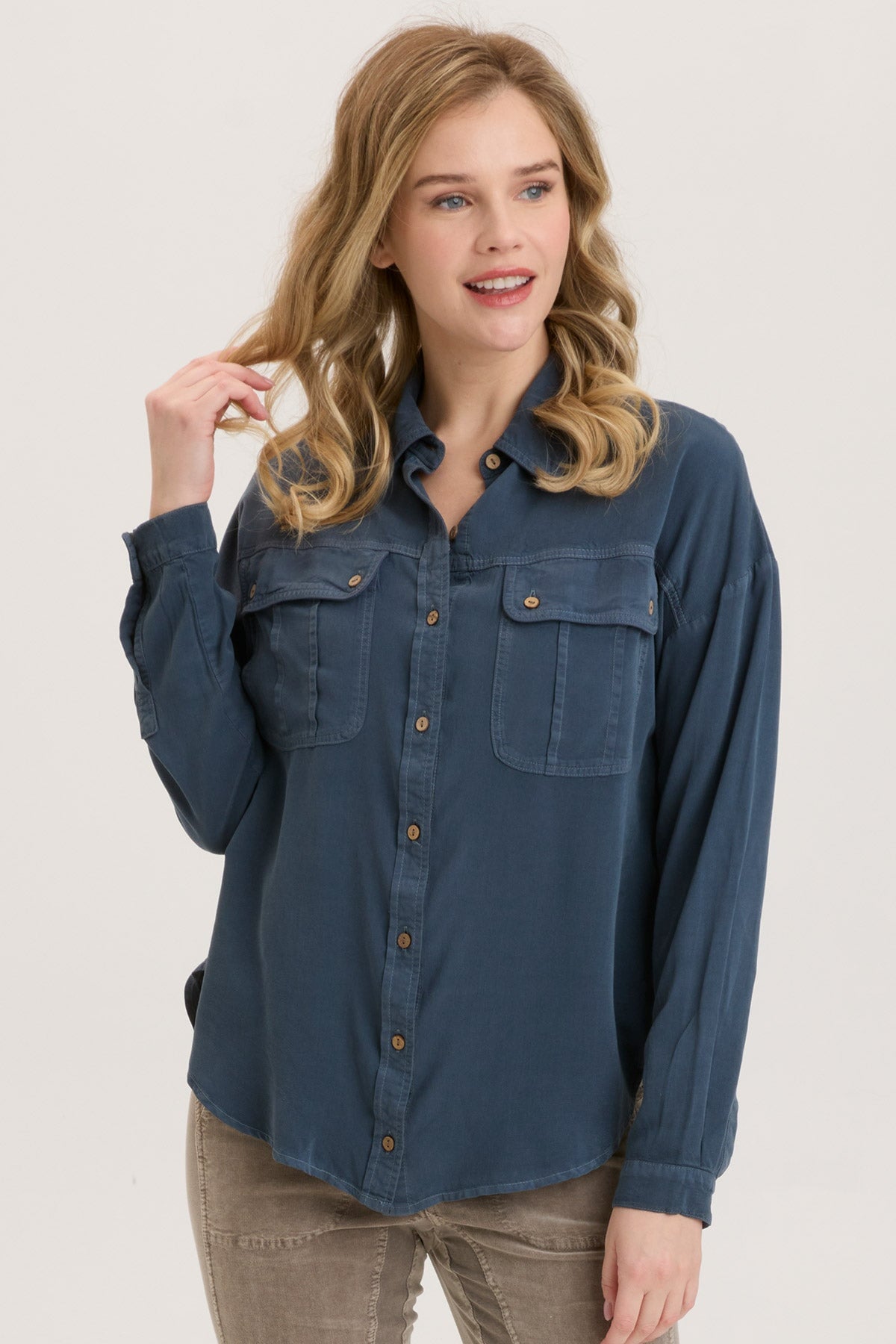 Men's Twill Smithson Button-Up Shirt - Classic Casual & Business Wear for Office, Outings & Everyday Style