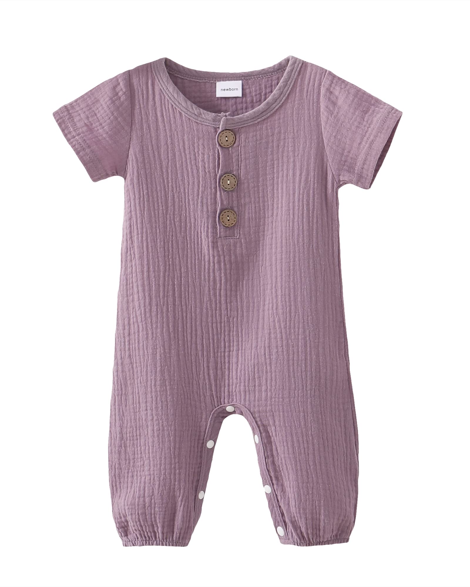 Adorable Newborn Baby Girl Summer Outfits - Soft Short Sleeve Romper Jumpsuit & Bodysuit Set | Perfect for Photoshoots, Playdates & Special Occasions