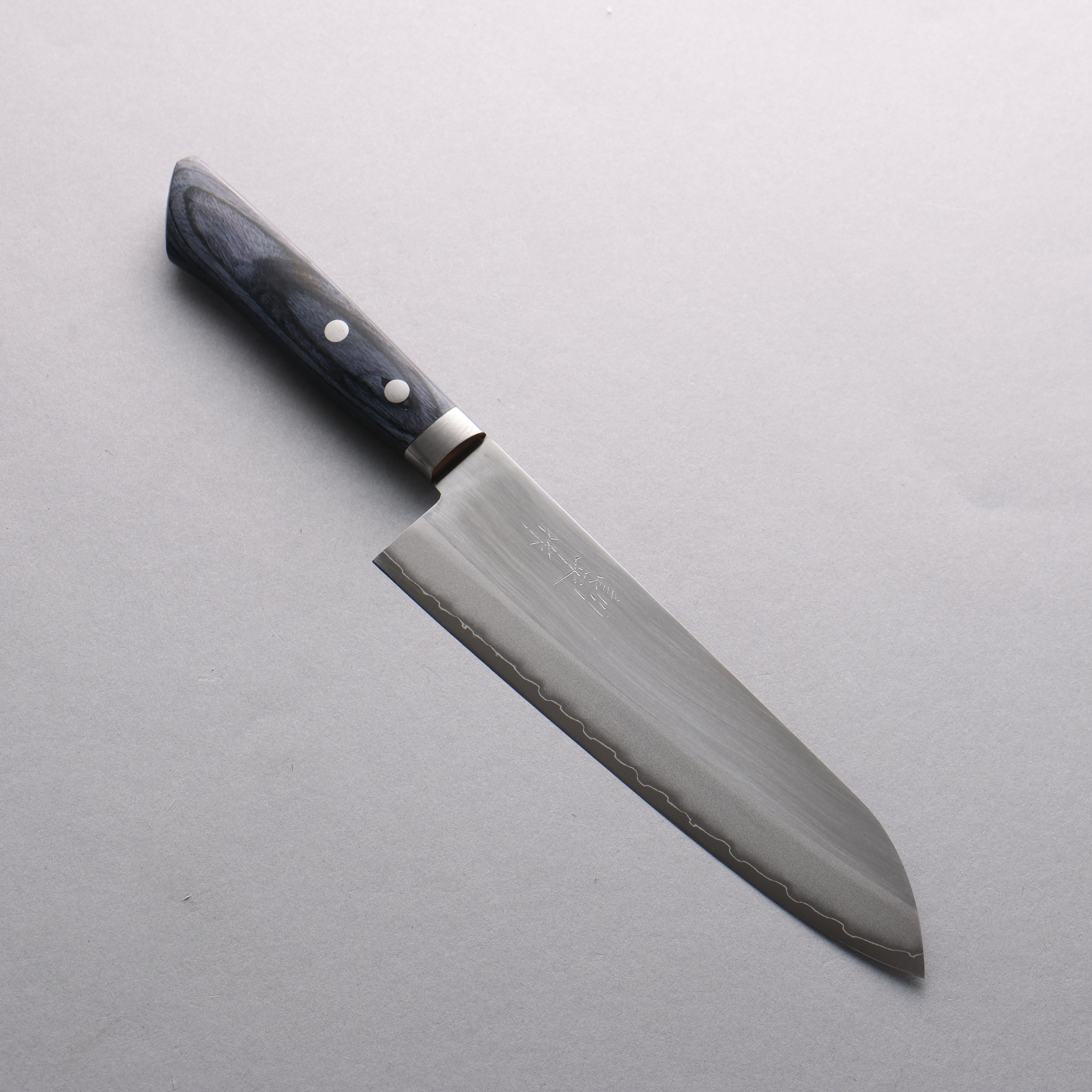 Kunihira VG1 Migaki Finished Gyuto 180mm Chef Knife - Japanese Damascus Steel with Navy Blue Pakka Wood Handle - Perfect for Sushi, Meat Cutting & Professional Kitchen Use