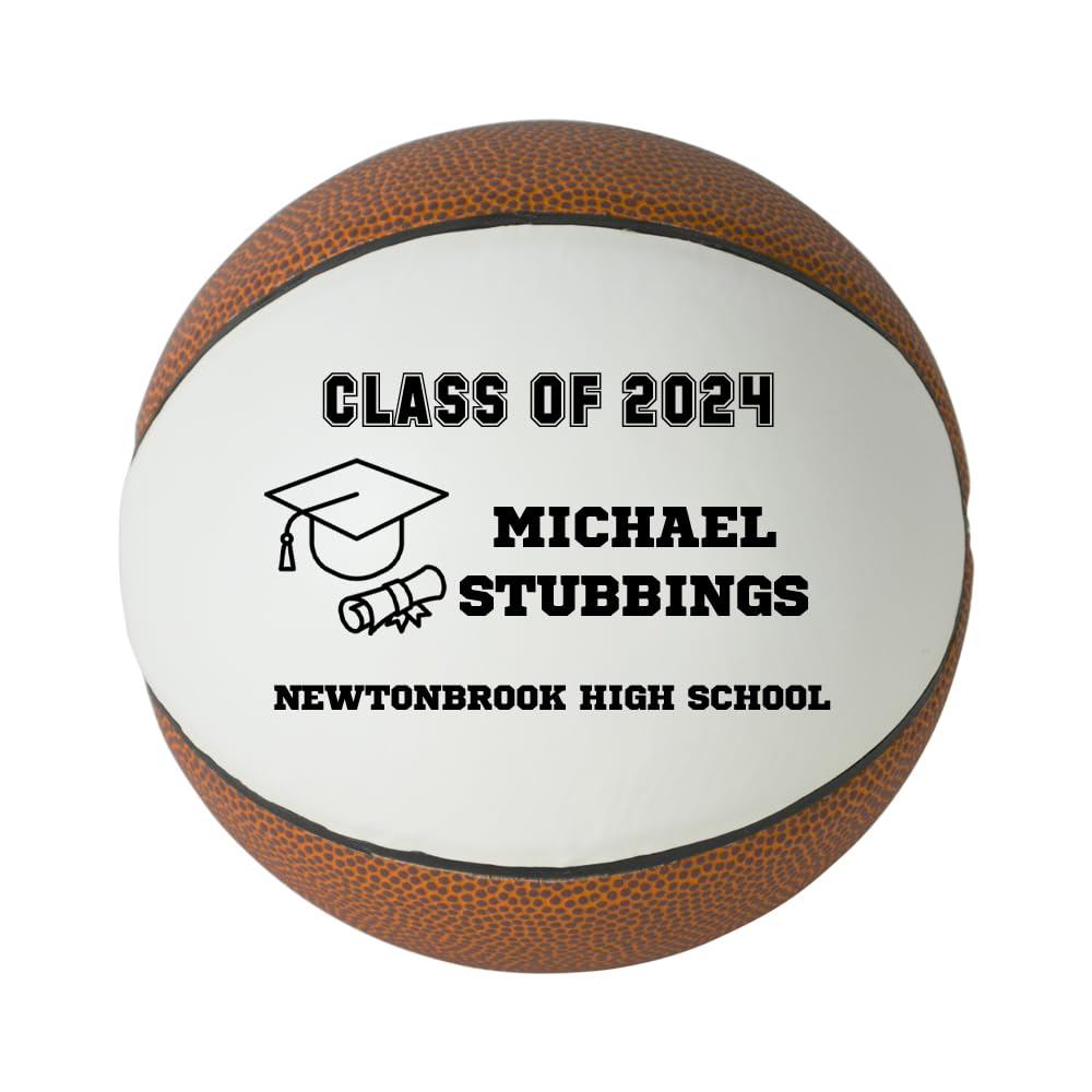 Custom Personalized 2023 Graduation Basketball - High School Senior Gift for Boys & Girls - Class of 2023 Commemorative Keepsake - Perfect for Graduation Parties, Senior Night & Memory Gifts