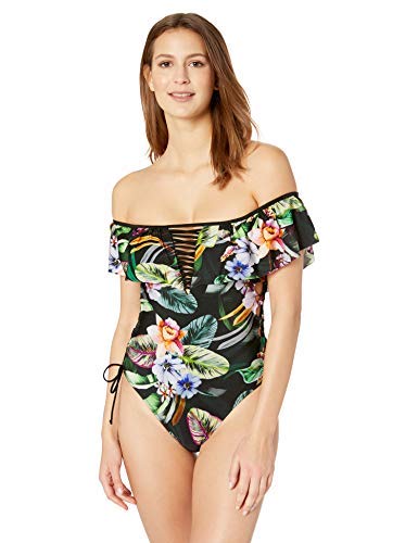 YDX Women's Off Shoulder Ruffled One Piece Swimsuit - Flounce Design Bathing Suit for Beach, Pool & Vacation | Comfortable & Stylish Swimwear