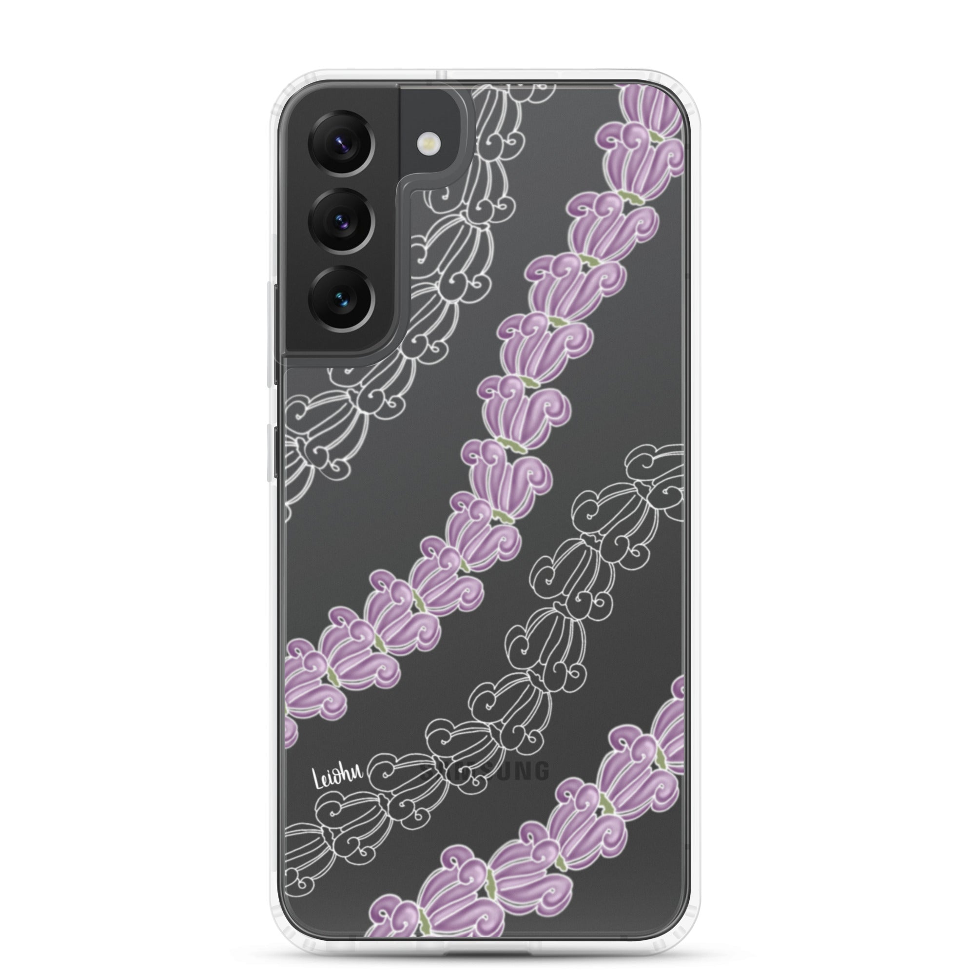 Samsung Clear Phone Case with Crown Lei Design - Slim Protective Cover for Samsung Galaxy [Model] - Perfect for Parties, Festivals, and Everyday Use