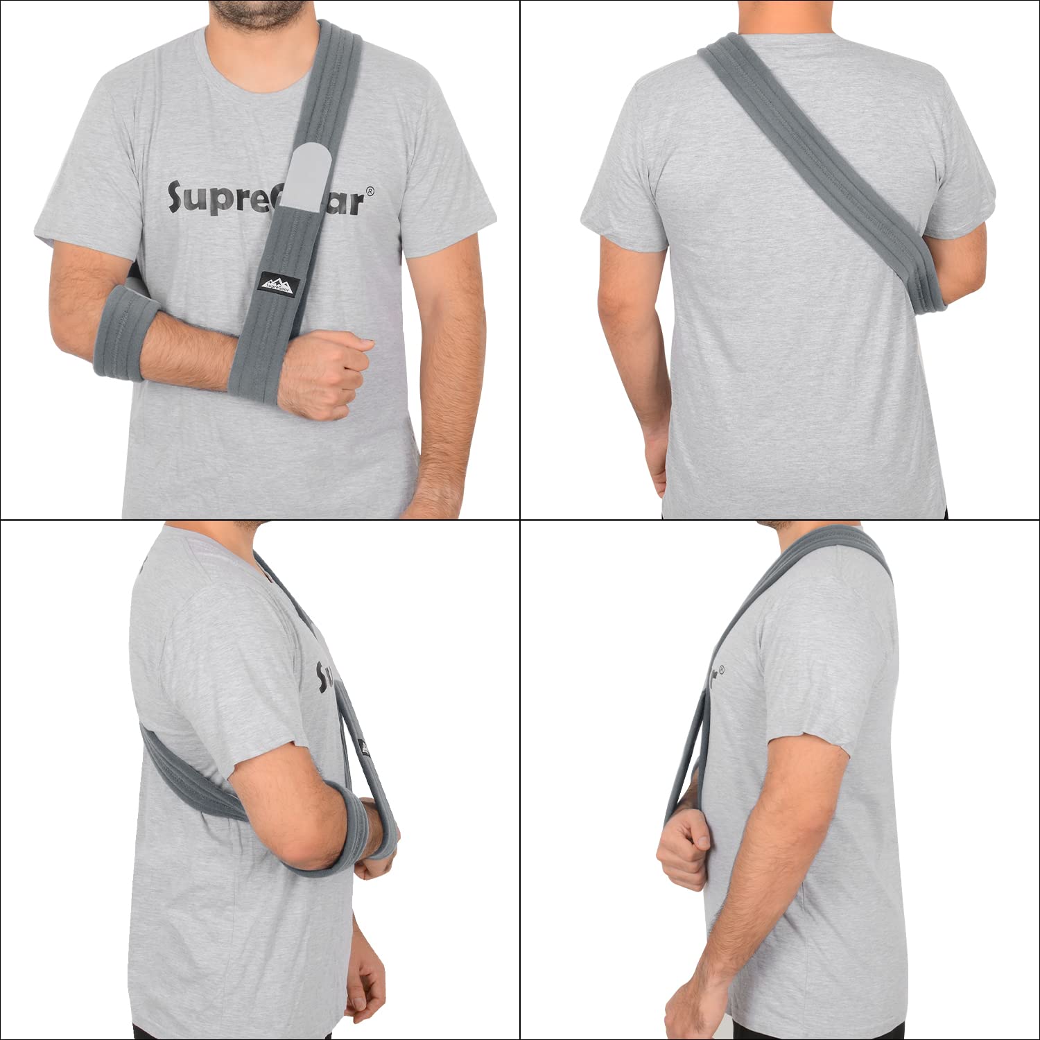 Supregear Adjustable Arm Sling - Lightweight Shoulder Support for Injured Arm, Elbow, Broken Collarbone, Torn Rotator Cuff & Dislocation - Left/Right Arm Immobilizer for Men & Women - Perfect for Post-Surgery Recovery & Daily Comfort