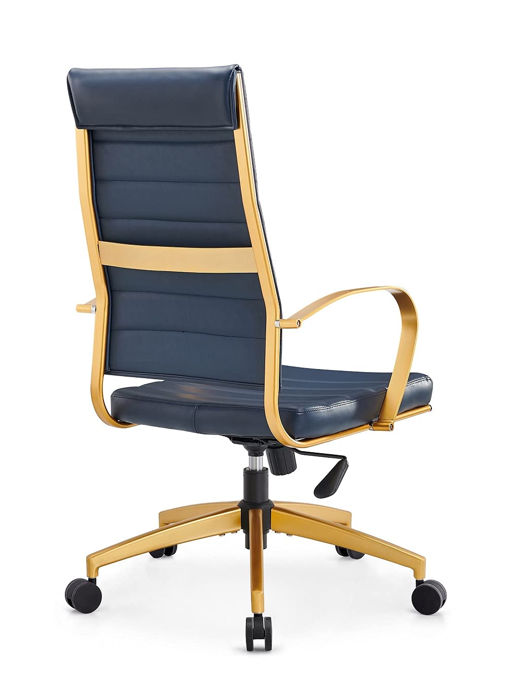 Ergonomic Office Chair with Gold & Blue Design - Adjustable Desk Chair for Home & Workspaces - Perfect for Long Hours of Sitting, Gaming, or Studying
