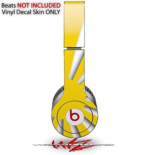 Original Beats Solo HD Headphones Skin Decal Wrap - Rising Sun Japanese Flag Design in Yellow | Protective Vinyl Cover for Solo HD | Perfect for Music Lovers, Gamers & Travel Use (Headphones Not Included)