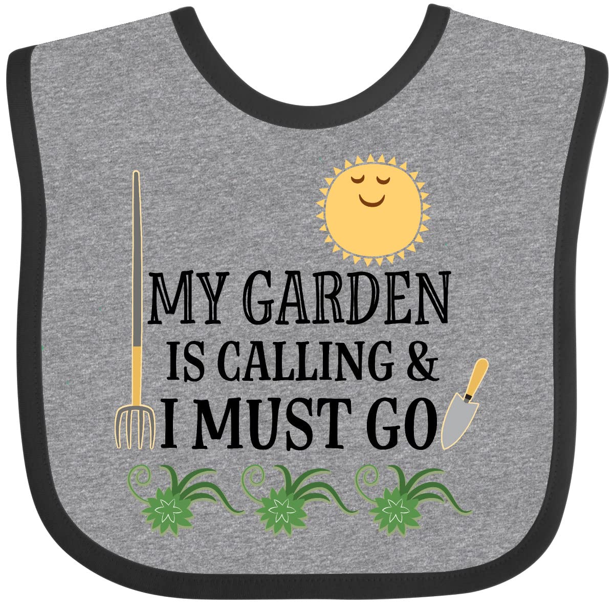 Inktastic Funny Gardening Baby Bib - 
