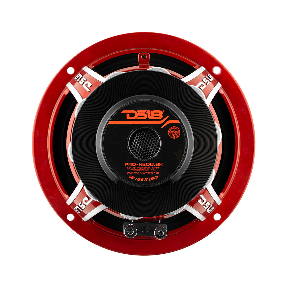 PRO 6.5 Neodymium Mid Range Loudspeaker 300 Watts RMS 8 Ohm - High Performance Audio Speaker for Car Audio, Home Theater & Studio Monitoring