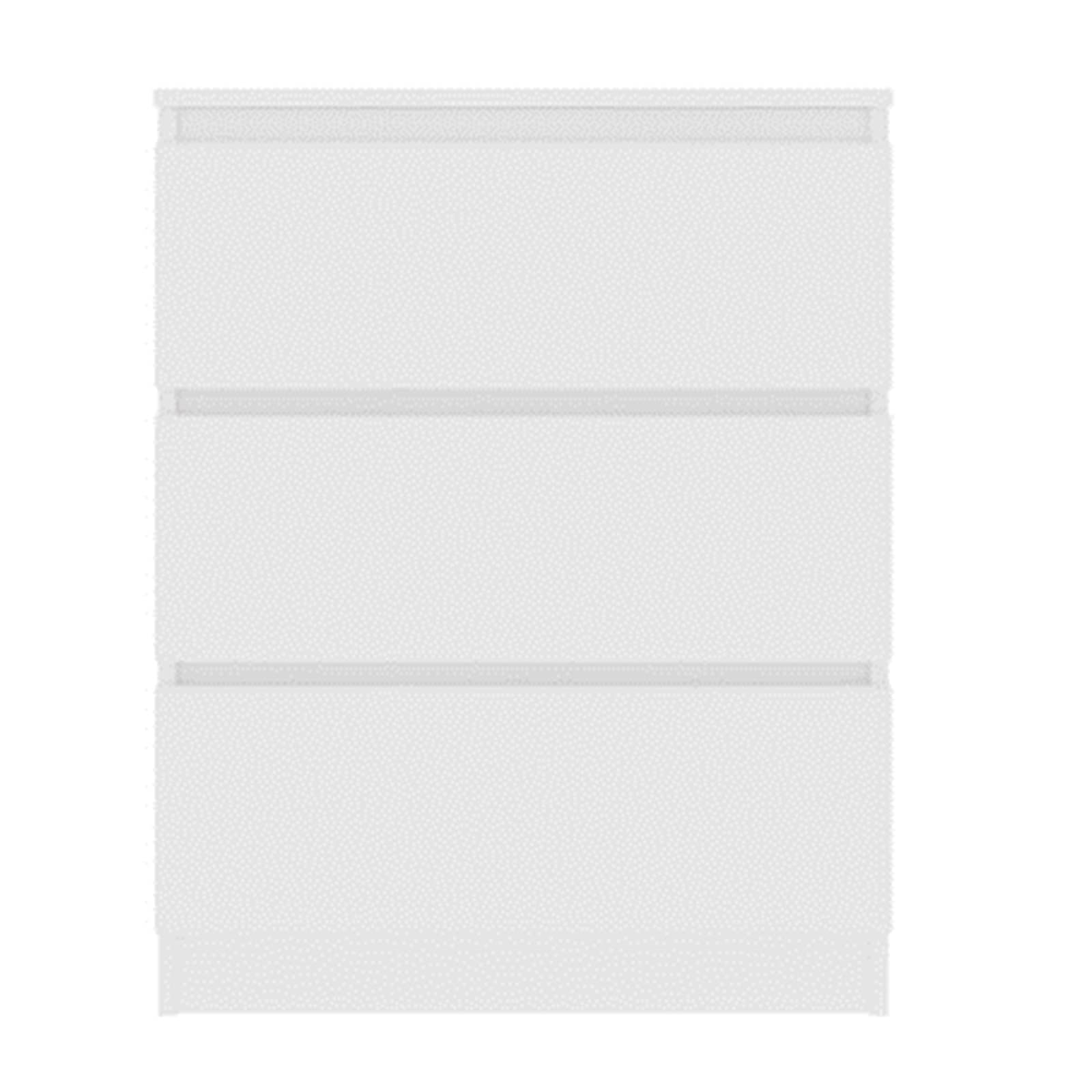 3-Drawer Chest of Drawers - White Wooden Storage Cabinet for Bedroom, Living Room & Home Office (23.6