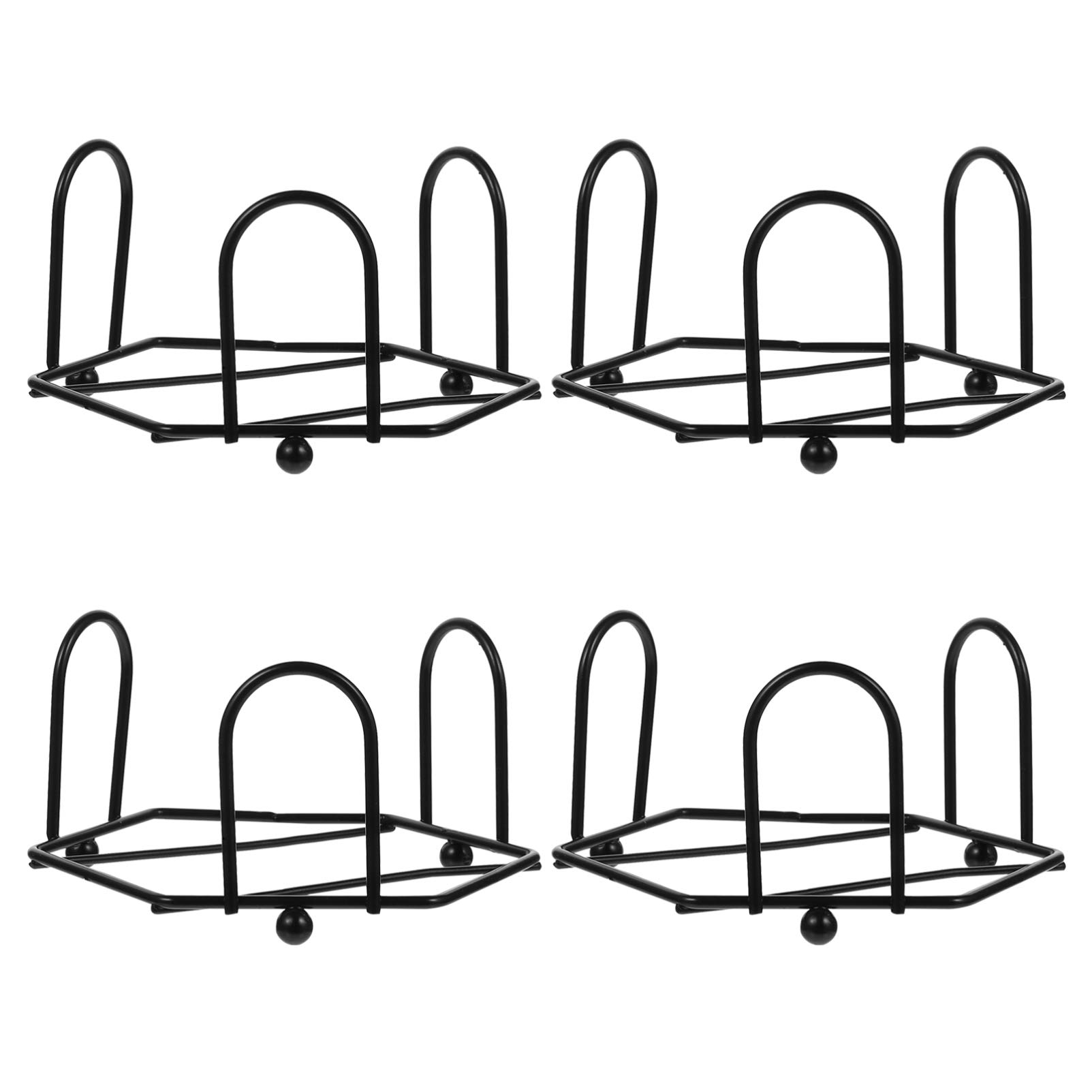 4-Piece Stainless Steel Coaster Holder Rack - Vintage Metal Cup Mat Storage for Coffee Mugs & Crafts | Perfect for Home, Office, and Restaurant Use