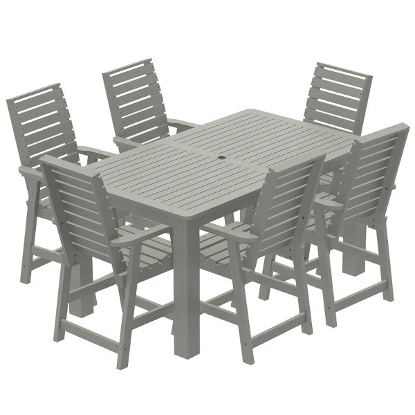 Glennville 7-Piece Counter Height Dining Set - Modern Kitchen & Breakfast Nook Table with Chairs for Small Spaces