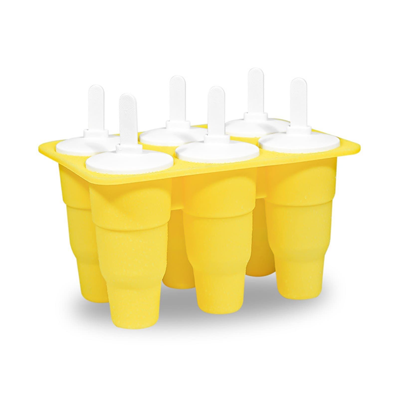 GONEBIN 6 Grid Silicone Ice Cream Mold - Popsicle Maker, Frozen Ice Tray for Homemade Ice Cream & Popsicles - Perfect for Summer Treats, Kids Parties & DIY Desserts