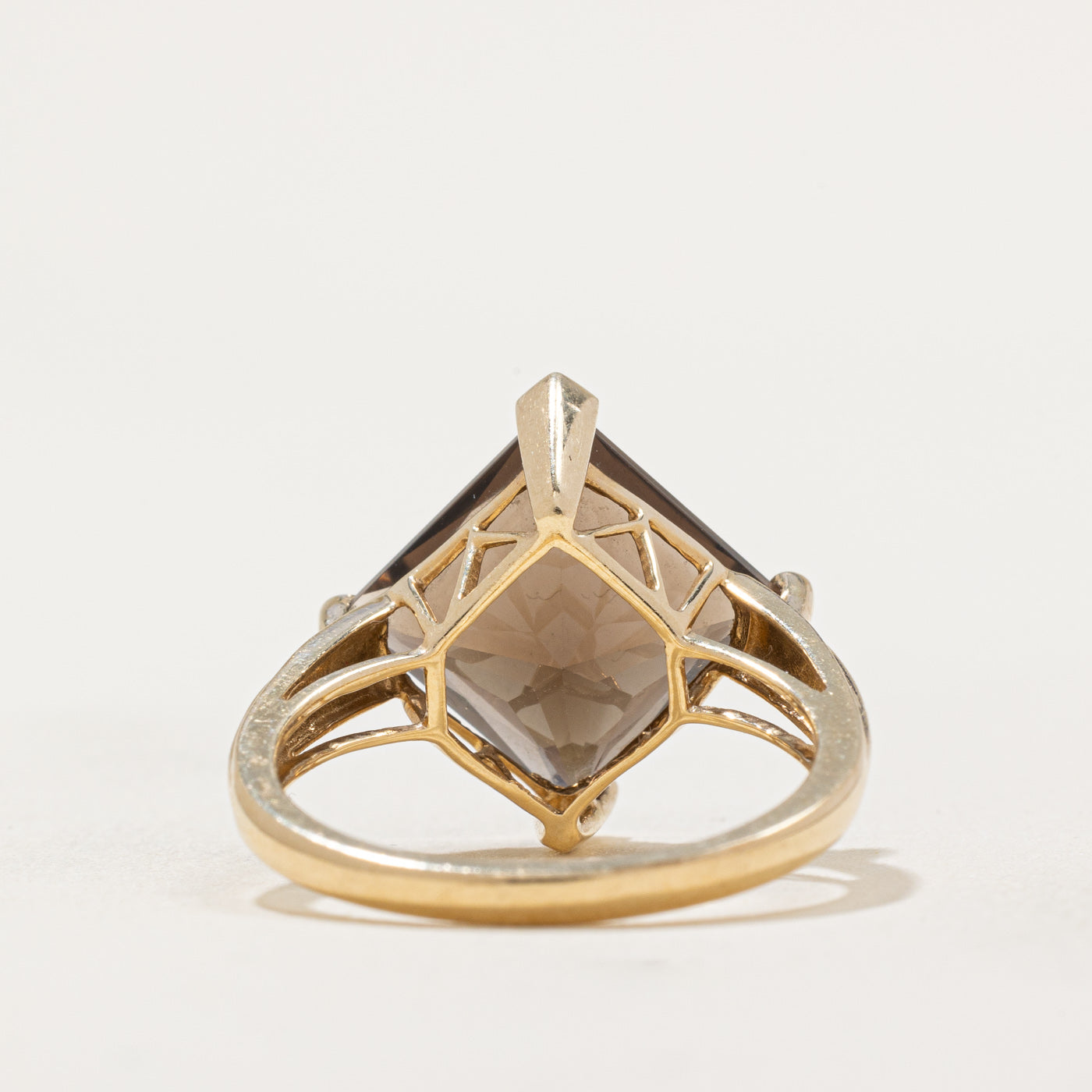 5.65ct Smoky Quartz Cocktail Ring - Size 7.25 - Elegant Evening Wear & Special Occasion Jewelry