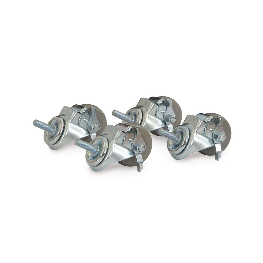 Kendall Howard LAN Station Caster Kit - Heavy Duty Rolling Wheels for Server Racks & Network Equipment | Perfect for Data Centers, IT Rooms & Office Mobility