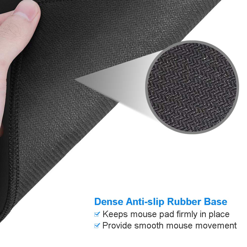 BOSOBO Blue Ocean Art Gaming Mouse Pad - Non-Slip Rubber Base, Stitched Edges, Waterproof & Extra Thick Round Mouse Mat for PC, Laptop, Computer - Perfect for Office Work, Gaming & Graphic Design