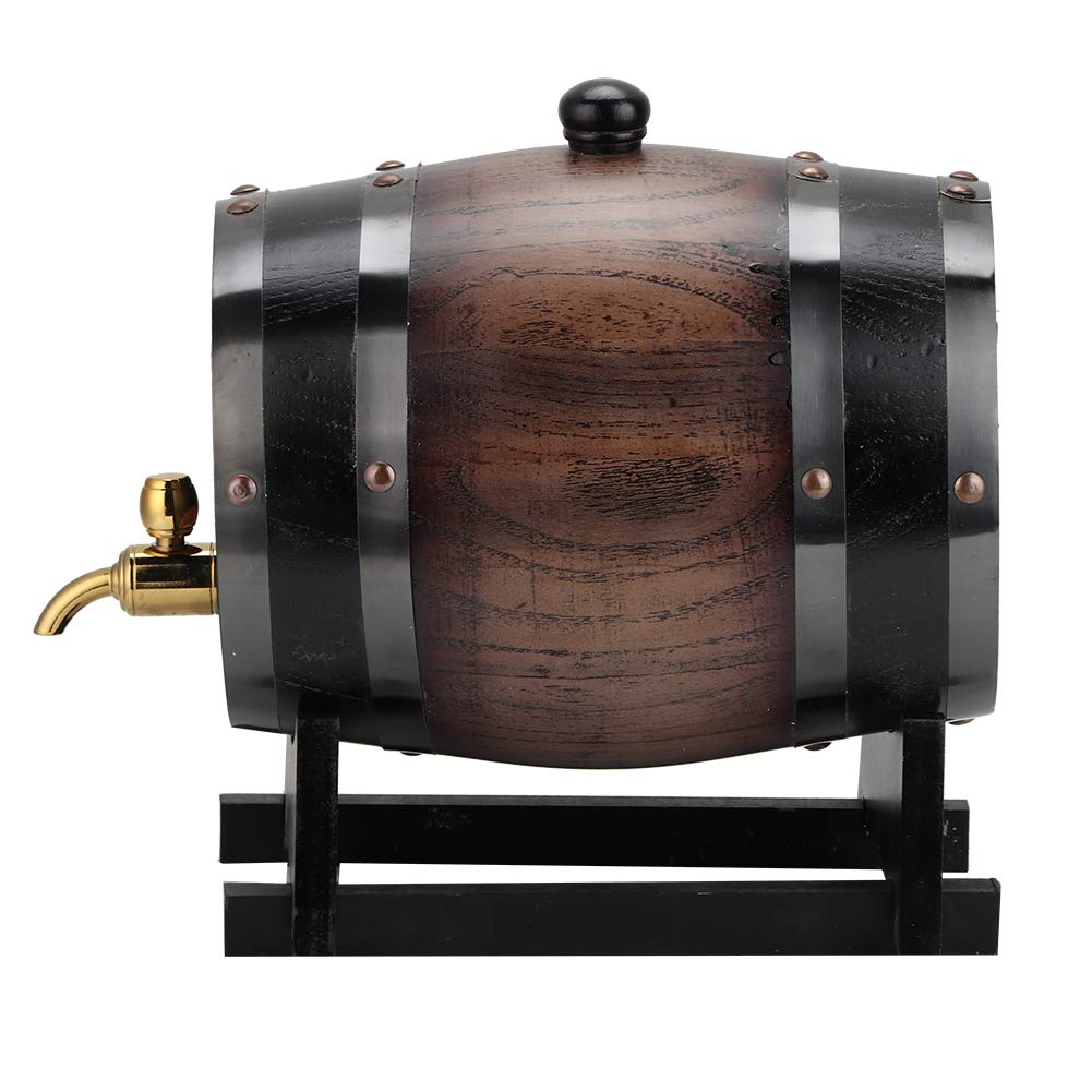 Vintage Wine Barrel with Faucet - Oak Wood Whiskey & Brandy Storage Container for Home, Bar, Hotel - Perfect for Wine Tasting, Parties & Decorative Display