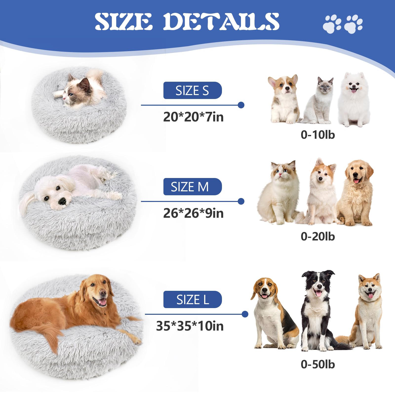 ShinHye Small Dog Bed & Cat Bed - Plush Fluffy Hooded Pet Bed with Removable Blanket, Cozy Indoor Pet Bed for Small Dogs & Cats, Anti-Anxiety Washable Pet Bed - Perfect for Crate, Kennel or Living Room Comfort