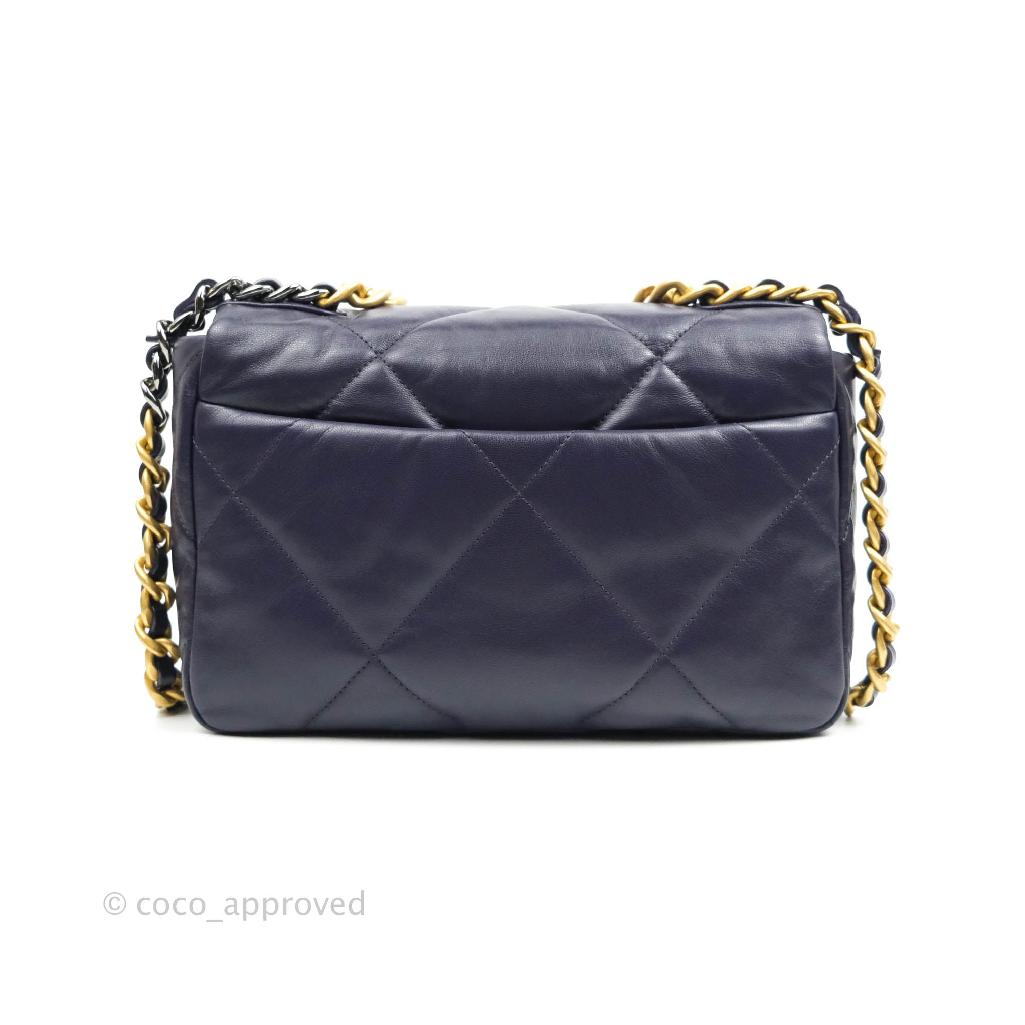 Chanel 19 Small Handbag in Dark Purple with Mixed Hardware - Luxury Crossbody Bag for Women, Perfect for Evening Events & Date Nights