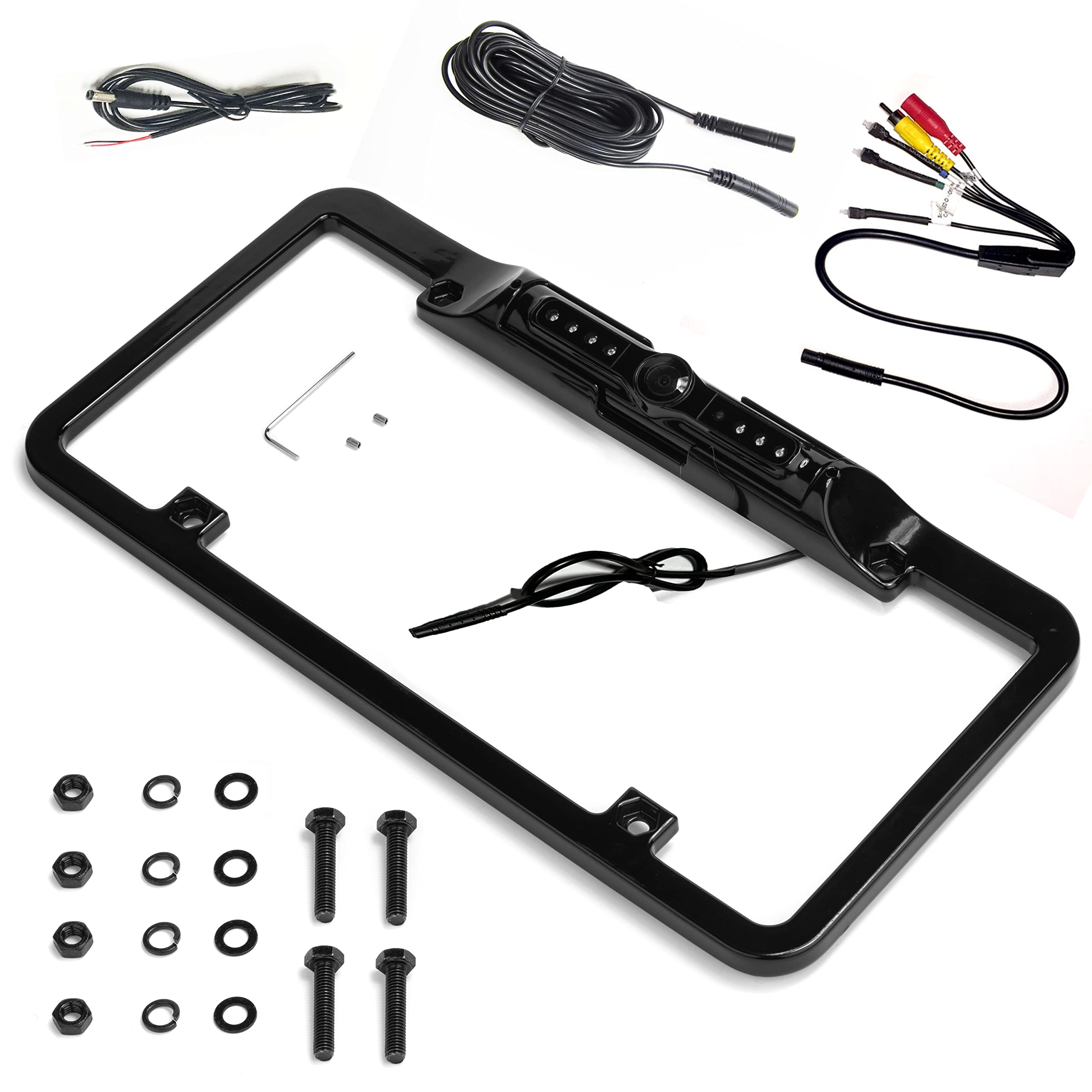 BOYO VTL300CIR Full-Frame License Plate Backup Camera with 1080p HD Night Vision, Parking Guidelines & Waterproof Design - Perfect for Trucks, SUVs & RVs Parking Assistance & Safety Backup