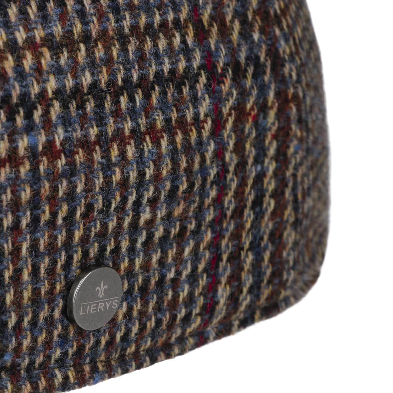 Lierys Spickard Wool Glencheck 6 Quarter Cap - Classic Wool Flat Cap for Men | Perfect for Outdoor Activities, Casual Wear & Winter Fashion