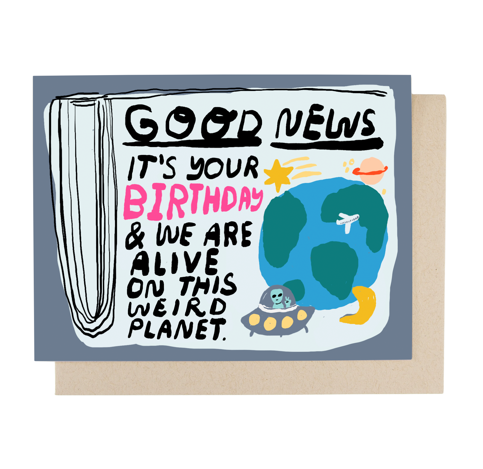 Funny Good News Birthday Card - Humorous Greeting Card for Friends & Family - Perfect for Celebrations & Special Occasions