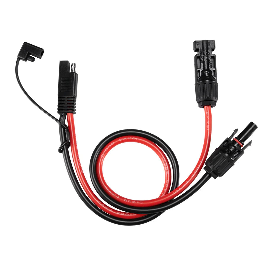 Rich Solar 10AWG Solar Connector to SAE Adapter - High Efficiency Solar Panel Cable Connector for RV, Boat & Off-Grid Power Systems | Weatherproof & Durable Solar Energy Connection Solution