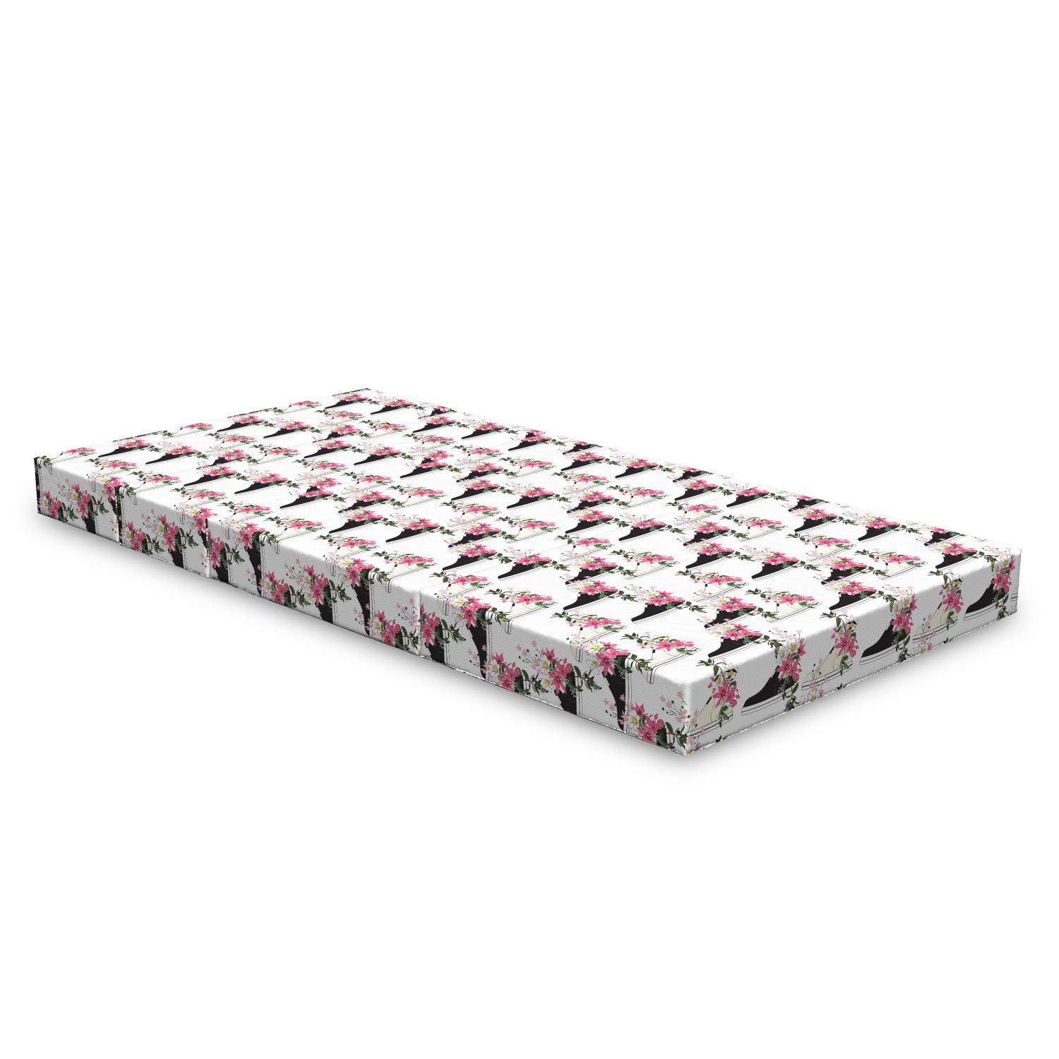 Ambesonne Floral Foldable Mattress - 74.8