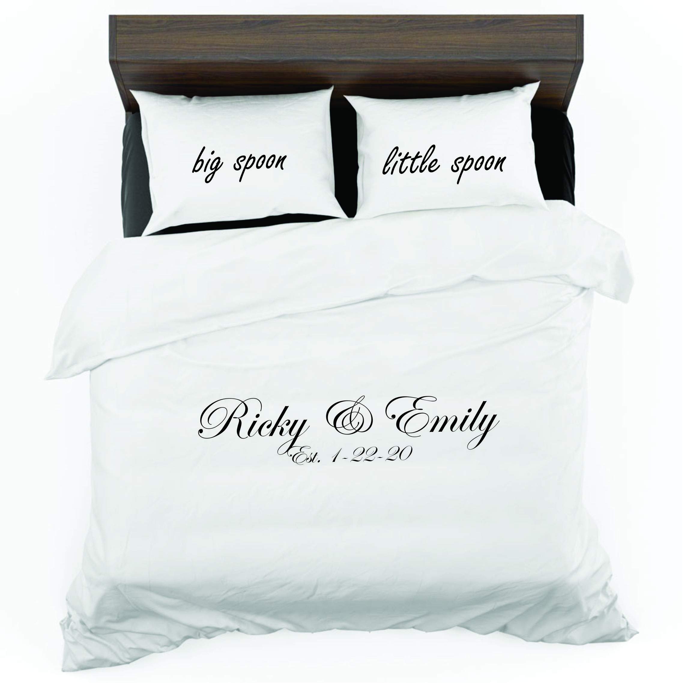 Custom Duvet Cover Set - Personalized Bedding for Couples | Anniversary & Wedding Gift Idea | Perfect for Master Bedroom Decor & Romantic Home Styling