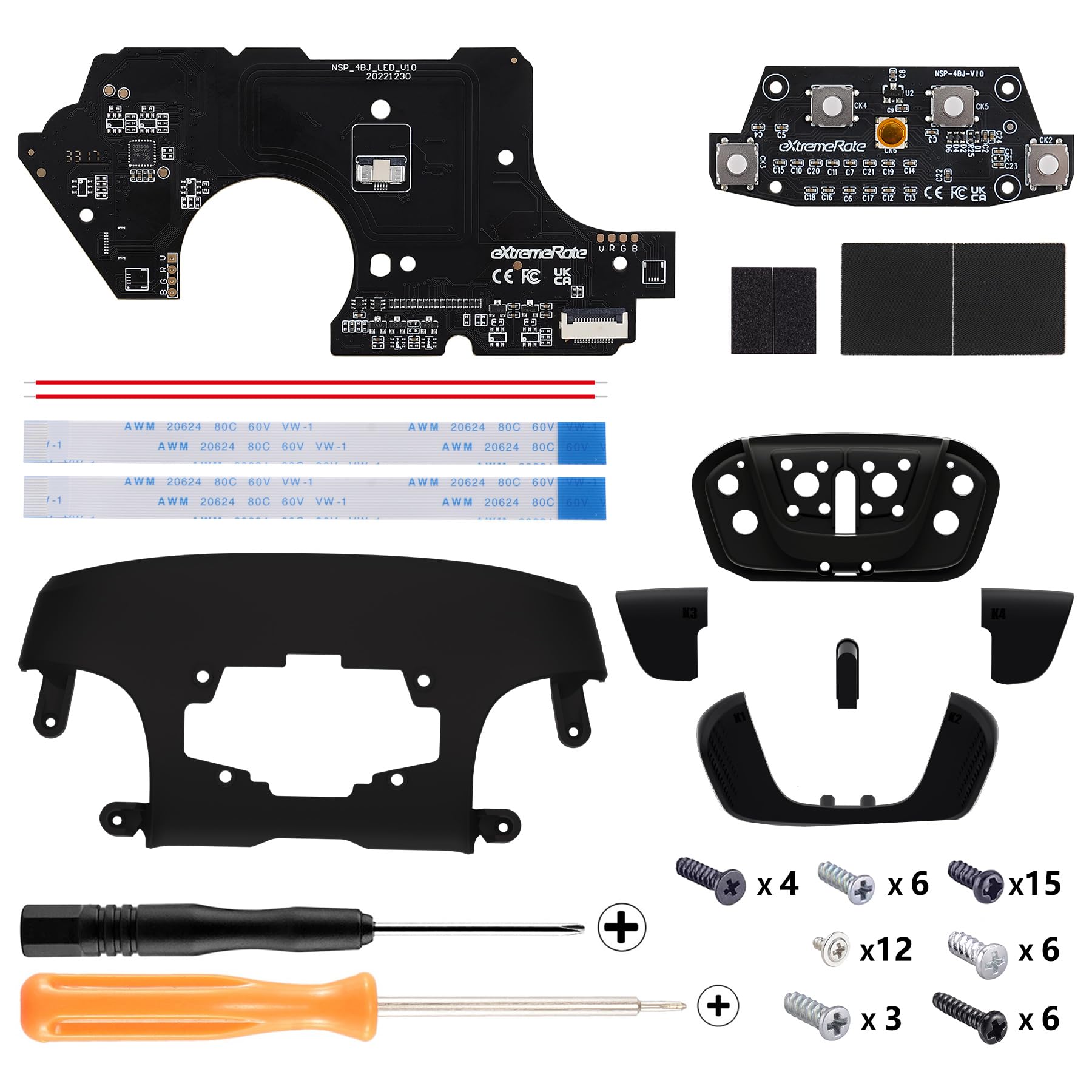 eXtremeRate Programmable RISE4 Remap Kit with Black Back Buttons for Nintendo Switch Pro Controller - Enhance Gaming Performance (Controller Not Included) - Perfect for Competitive Gaming & FPS Games