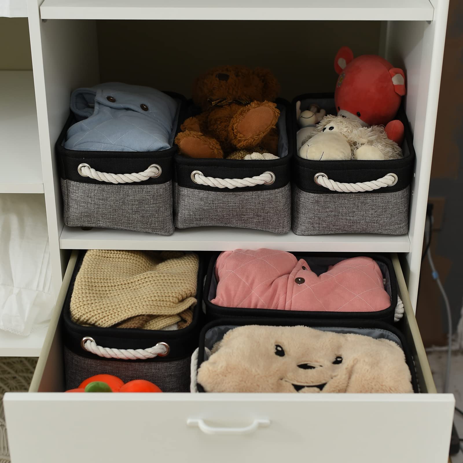 Fabric Storage Cubes with Handles - 11.8