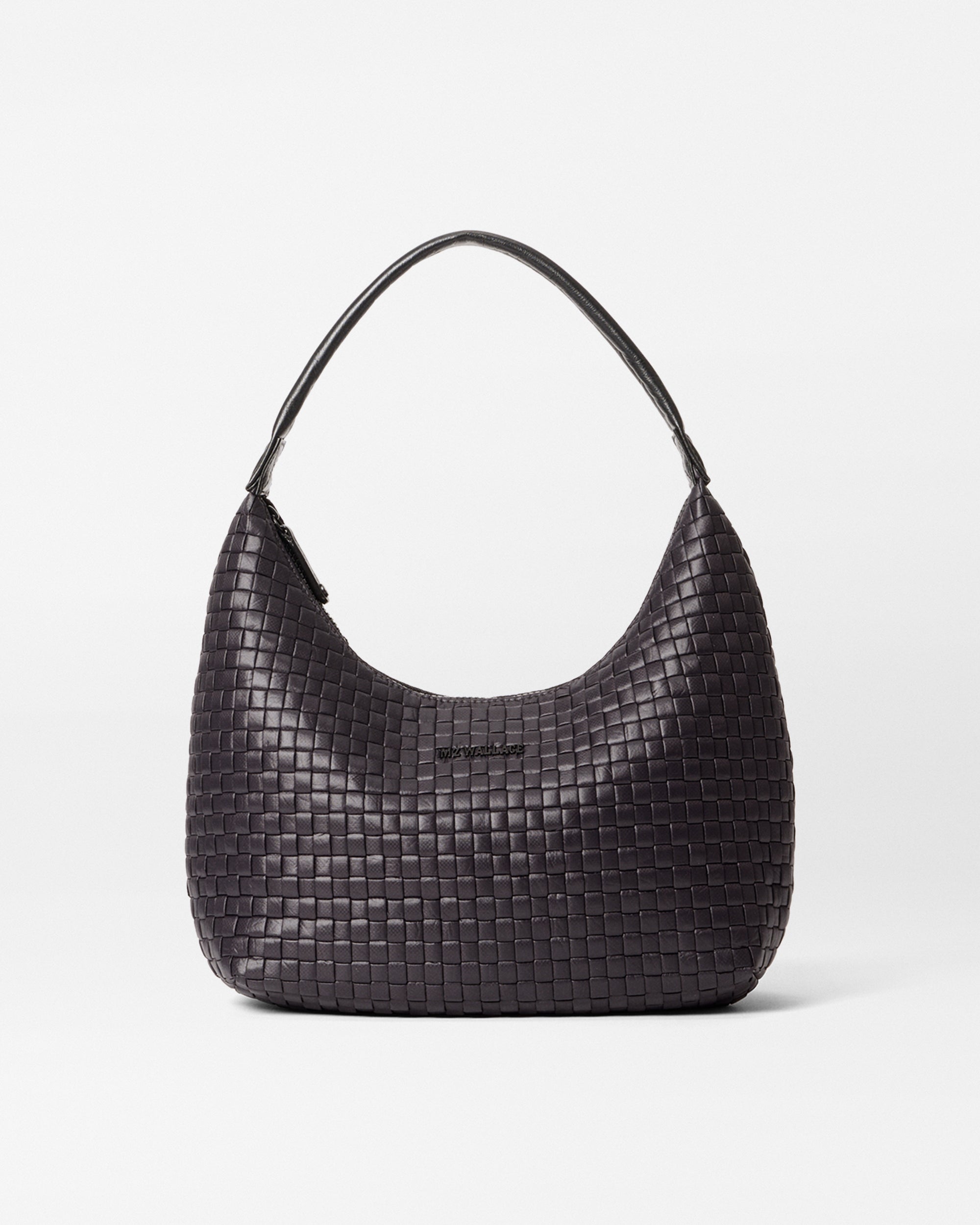 Black Medium Woven Shoulder Bag for Women - Stylish Crossbody Purse with Adjustable Strap - Perfect for Work, Travel & Everyday Use