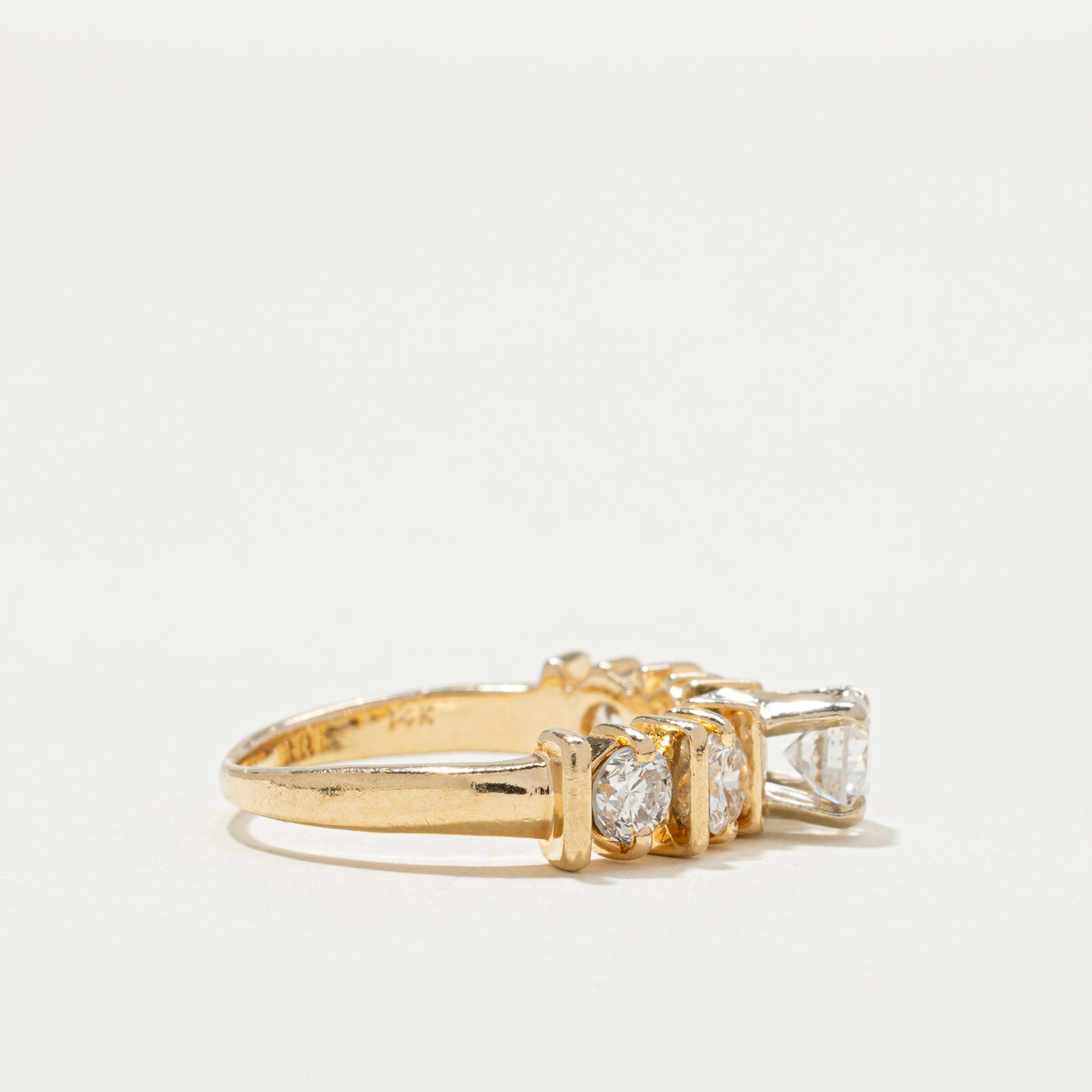 1.08ctw Five Stone Diamond Engagement Ring - Size 5.25 | Elegant Wedding Band for Proposals, Anniversaries & Special Occasions