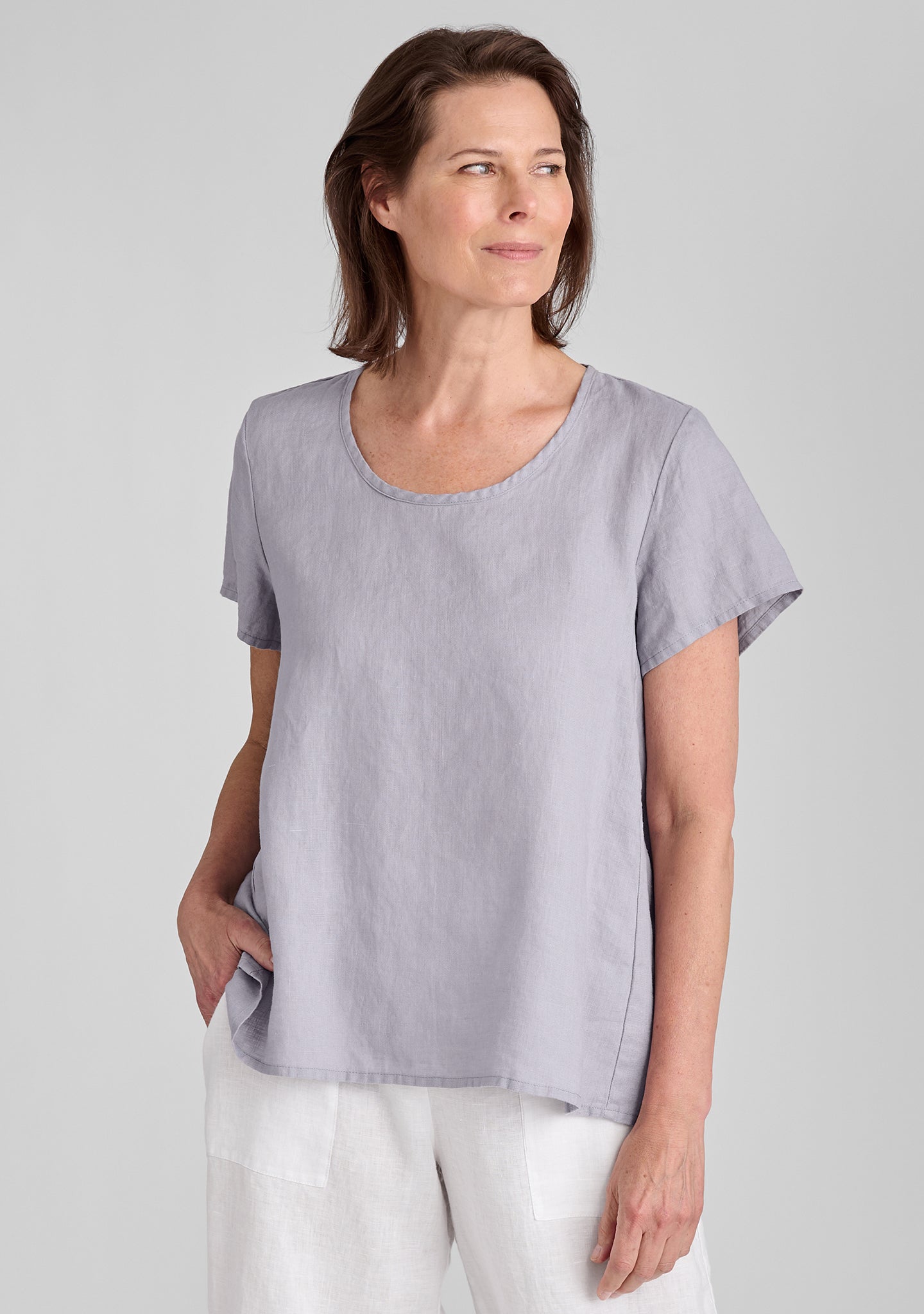Lightweight Linen T-Shirt for Women & Men - Breathable & Comfortable Summer Tee for Casual Wear, Travel, and Outdoor Activities