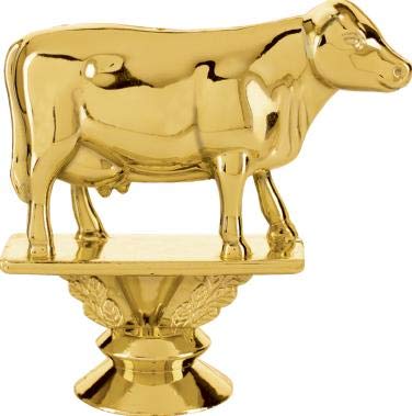 Custom Engraved Black Lightning Dairy Cow Trophy - Personalized Dairy Cow Awards for 4H, FFA & Farm Competitions - Perfect for Livestock Shows, County Fairs & Agricultural Events
