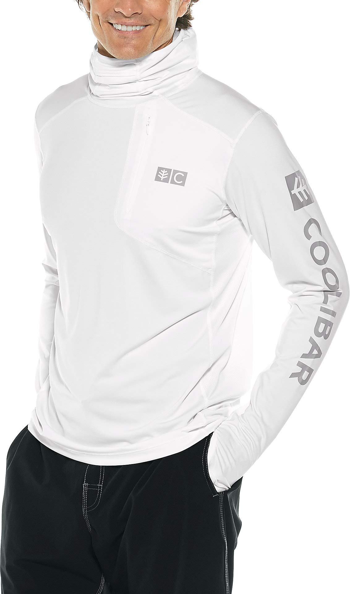 Coolibar UPF 50+ Men's Andros Fishing Hoodie - Sun Protective Shirt for Outdoor Activities, Fishing, Hiking & Beach Wear - Lightweight UV Protection Clothing