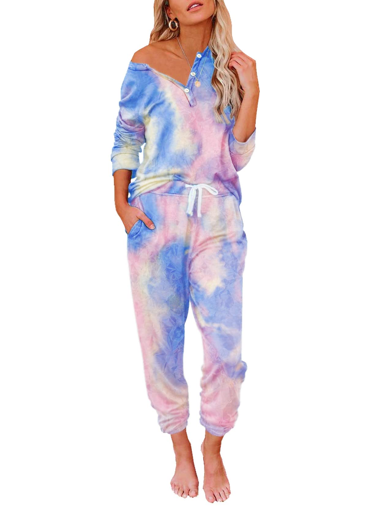 FARORO Women's 2-Piece Pajama Set - Soft Lounge Pants & Top Comfy Jogger Outfit for Sleepwear, Loungewear & Relaxing at Home - Perfect for Nighttime Comfort, Morning Coffee & Cozy Evenings