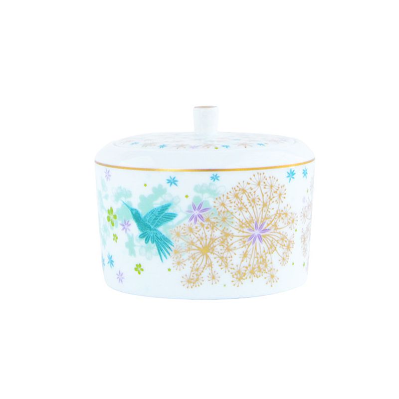 Feerie Elegant Sugar Bowl with Lid - Vintage Porcelain Sugar Container for Tea & Coffee - Perfect for Dining, Kitchen Decor, and Gift Giving